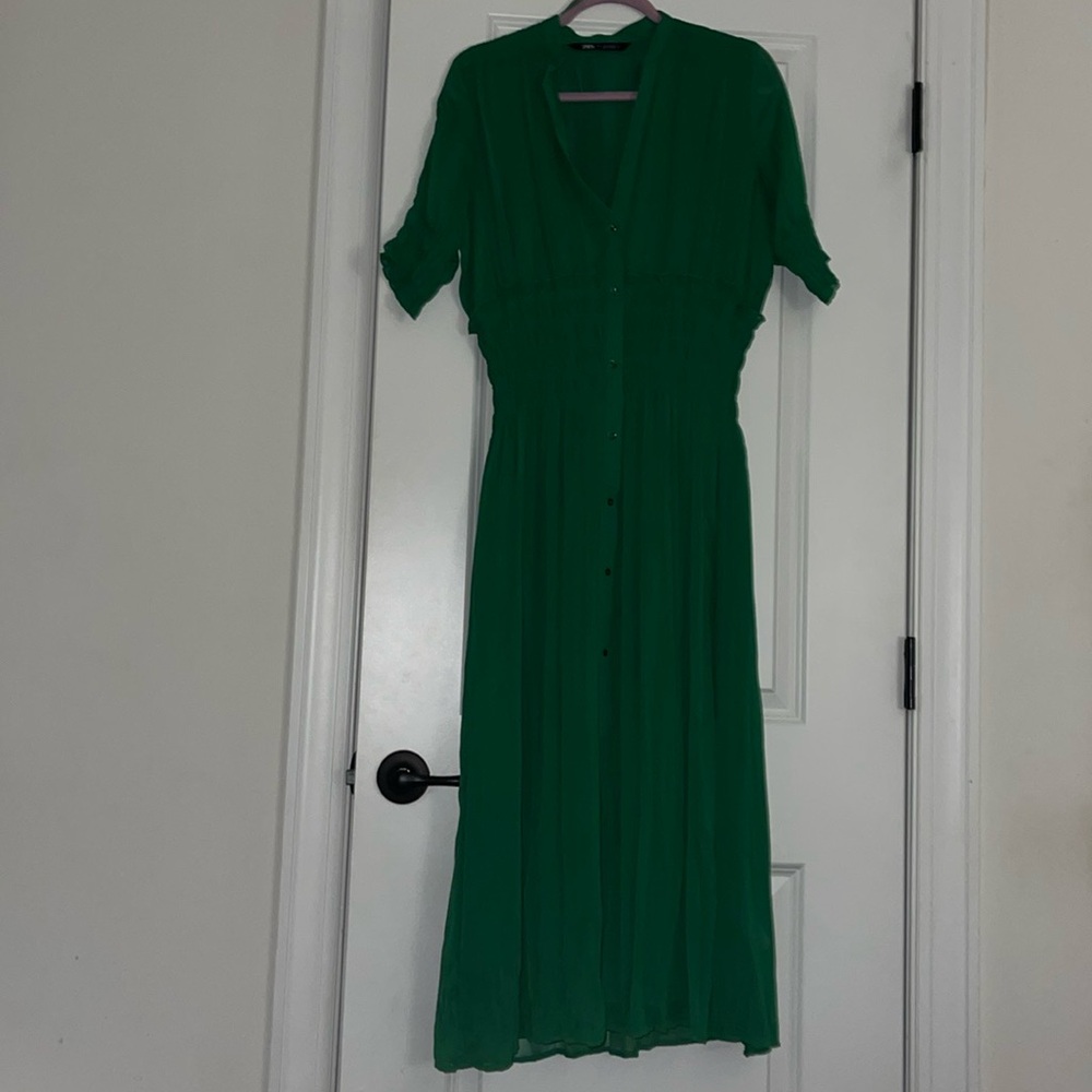 Emerald green dress